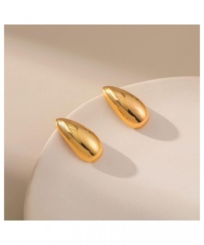 Gold Earring Set for Women Gold Hoop Earrings Chunky Hoop Earrings Gold Teardrop Earrings Jewelry Gift for Teen Girls P1 $6.4...