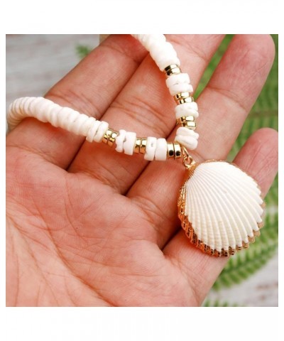 Natural Shell Pendant Necklace Bohemian Summer Beach Charm Seashell Necklace for Women Girl 1 $4.18 Necklaces