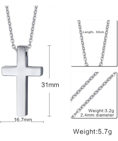 WWJD HWLF Cross Necklace Medium Cross Pendant What Would Jesus Do Hand Prayer Necklaces Stainless Steel Christian Crucifix Ca...