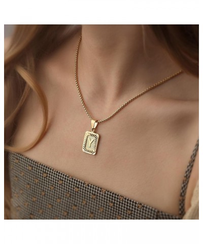 Easter Gifts - Gold Initial Necklaces for Women Men Gold Letter Necklaces 26 Capital A-Z Letter Pendant Necklaces for Women S...