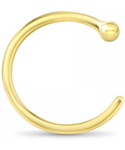 14k Yellow Gold Nose Hoops Open Nose Rings 1/4" 9/32" 5/16" 3/8" 22G 20G 18G 9/32" -22G $14.19 Body Jewelry