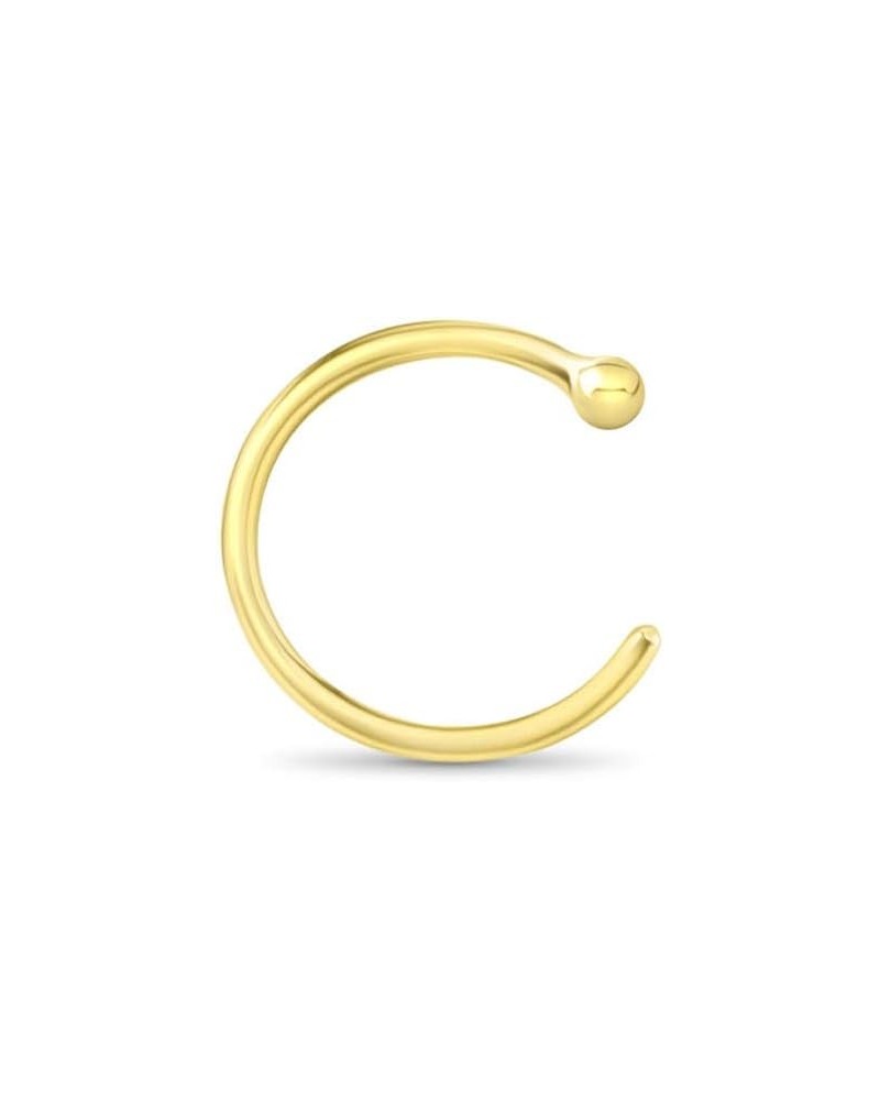 14k Yellow Gold Nose Hoops Open Nose Rings 1/4" 9/32" 5/16" 3/8" 22G 20G 18G 9/32" -22G $14.19 Body Jewelry