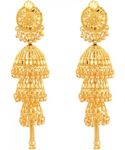 Indian Earrings for Women Indian Jewelry Traditional Gold Tone Big Chandbali Jhumka Jhumki Dangle Earrings for Women Style 4 ...