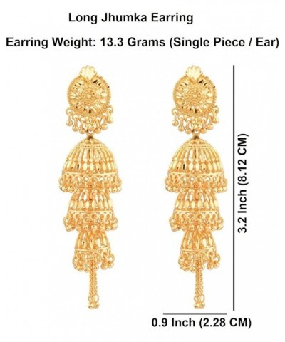 Indian Earrings for Women Indian Jewelry Traditional Gold Tone Big Chandbali Jhumka Jhumki Dangle Earrings for Women Style 4 ...