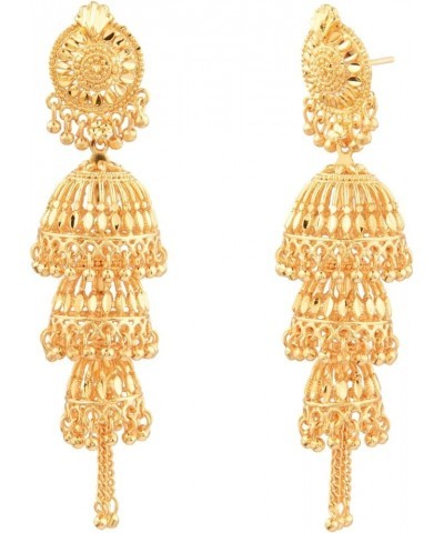 Indian Earrings for Women Indian Jewelry Traditional Gold Tone Big Chandbali Jhumka Jhumki Dangle Earrings for Women Style 4 ...