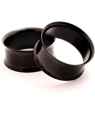 Black Double Flared Tunnel Plugs in 316L Surgical Steel with Titanium IP, Sold as a Pair 5mm (4GA) $11.02 Body Jewelry