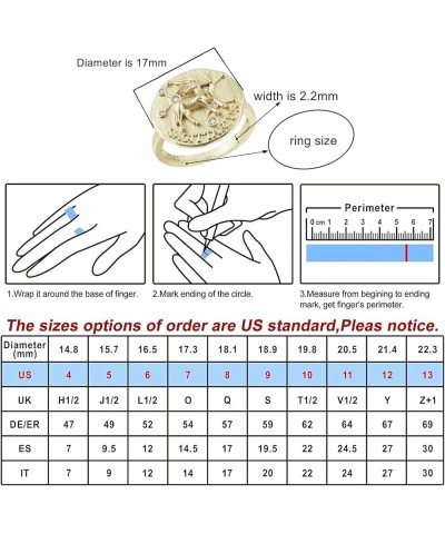 Astrology Zodiac Constellation Horoscope Sign Ring,14K Gold Plated Brass Antique Coin Ring,Pecfect Gifts For Womens&Girls Aqu...