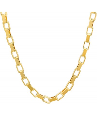 5mm 14k Yellow Gold Plated Square Box Chain Necklace 18.0 Inches $24.38 Necklaces