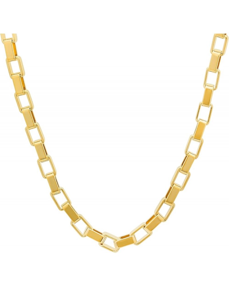 5mm 14k Yellow Gold Plated Square Box Chain Necklace 18.0 Inches $24.38 Necklaces