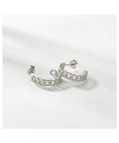 925 Sterling Silver Hoop Earrings for Women Hypoallergenic Small Huggie Hoops Style 1(Silver) $9.68 Earrings