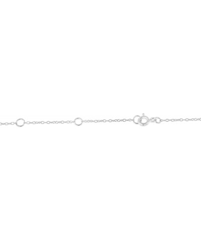 Sterling Silver Treated Blue Color Diamond Station Necklace (1/2 cttw, Blue Color, I2-I3 Clarity) $121.04 Necklaces