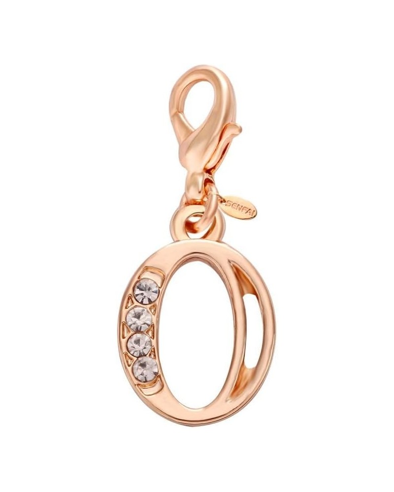 Rose Gold Plated 26 Alphabet English Letters Crystal First Initial Name Charms for Bracelet,Necklace,Zipper Puller O $9.60 Br...