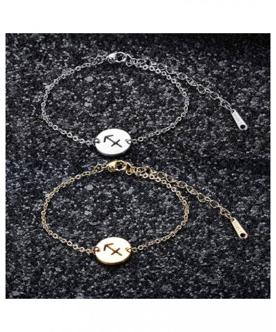 Stainless Steel Gold Plated Zodiac, Constellation, Horoscope, Disc Anklet, Ankle Bracelet Sagittarius, Gold $11.39 Anklets