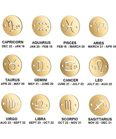 Stainless Steel Gold Plated Zodiac, Constellation, Horoscope, Disc Anklet, Ankle Bracelet Sagittarius, Gold $11.39 Anklets