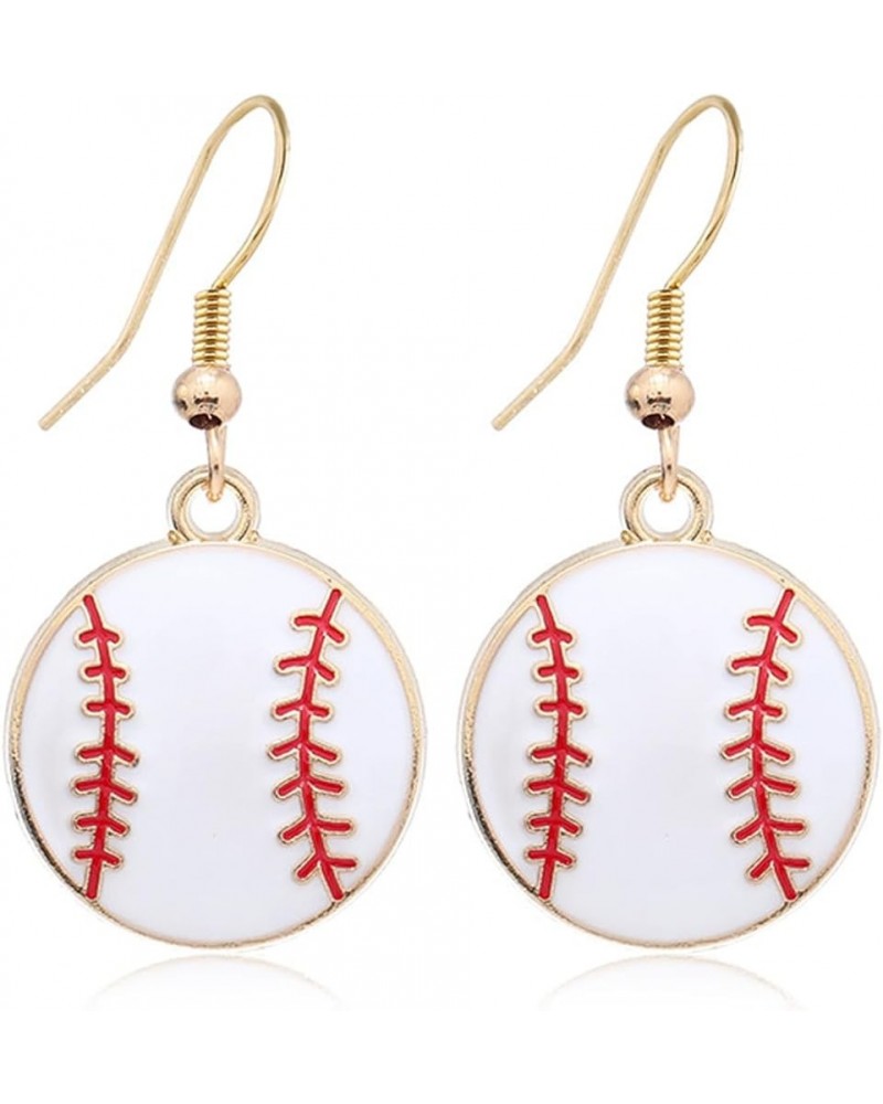 Baseball Earrings Leather Baseball Stud Earring Fashion Sport Ball Dangle Earrings for Women Girls Fans Player Jewelry Gifts ...