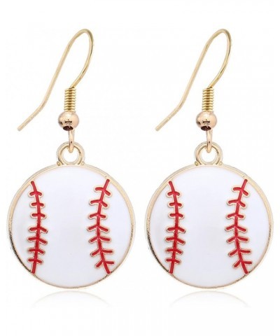 Baseball Earrings Leather Baseball Stud Earring Fashion Sport Ball Dangle Earrings for Women Girls Fans Player Jewelry Gifts ...