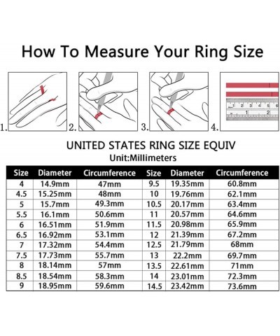 18k White Gold Plated Wedding Ring Sets for Him and Her Womens Mens Titanium Stainless Steel Bands 2Ct Cz Couple Rings Women'...