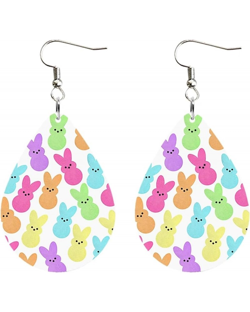 Acrylic Easter Bunny Earrings Colorful Easter Earrings Funny Bunny Earrings for Women G $4.50 Earrings