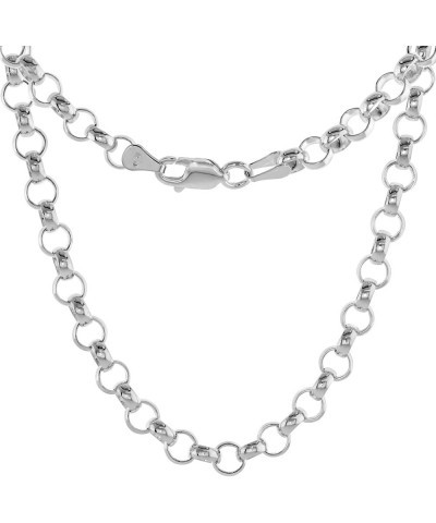 Sterling Silver Italian Rolo Chain Necklace 6mm Thick Nickel Free sizes 7-30 inch 20.0 Inches $41.96 Necklaces