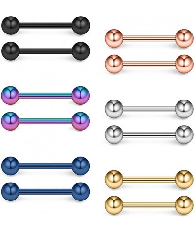 316L Stainless Steel Nipple Shield Barbell Ring Bar Body Piercing 16G 12mm 2-12PCS 12PCS - Mix Color $6.75 Body Jewelry