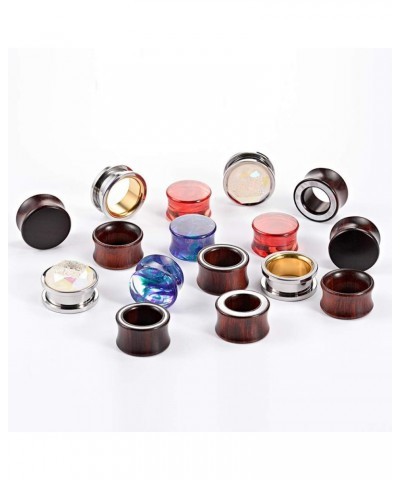 16PCS Set Mixed Acrylic Stainless Steel Wood Tunnels Plugs and Tunnels Ears Gauges Piercing Expander Stretchers Gift 0g-1" in...