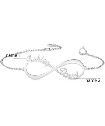 10k 14k 18k Solid Gold Personalized Name Bracelet Infinity Custom Name Bracelet Anklet Fine Jewelry Birthday Gifts for Women ...