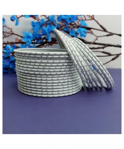 Indian Bangles Set Bollywood Plain Metal Bangle Bracelets Costume Jewelry for Women & Girls White (Set of 48 Pcs) 2-4 $13.10 ...