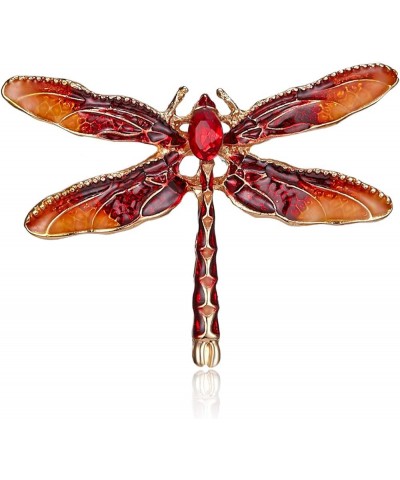 Pretty Enamel Red Blue Dragonfly Brooch Pin Charm Women Men Pin Jewelry Red $5.19 Brooches & Pins