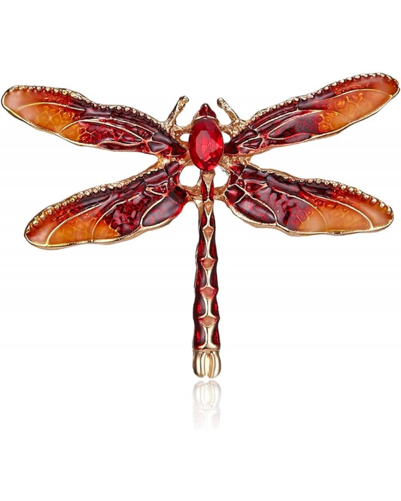 Pretty Enamel Red Blue Dragonfly Brooch Pin Charm Women Men Pin Jewelry Red $5.19 Brooches & Pins