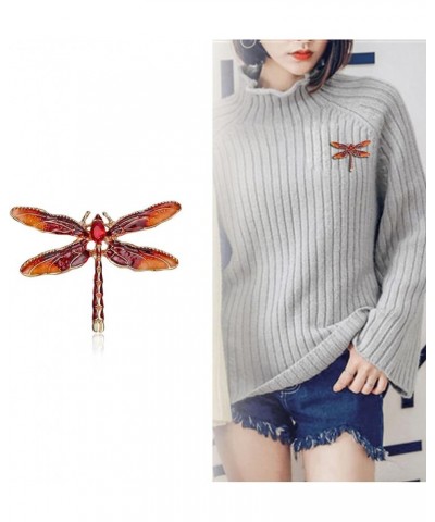 Pretty Enamel Red Blue Dragonfly Brooch Pin Charm Women Men Pin Jewelry Red $5.19 Brooches & Pins