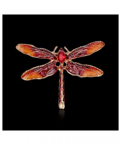 Pretty Enamel Red Blue Dragonfly Brooch Pin Charm Women Men Pin Jewelry Red $5.19 Brooches & Pins