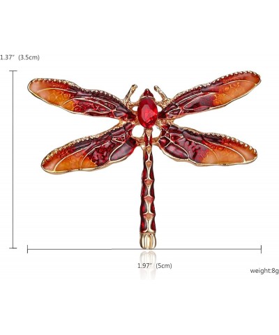 Pretty Enamel Red Blue Dragonfly Brooch Pin Charm Women Men Pin Jewelry Red $5.19 Brooches & Pins