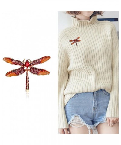 Pretty Enamel Red Blue Dragonfly Brooch Pin Charm Women Men Pin Jewelry Red $5.19 Brooches & Pins