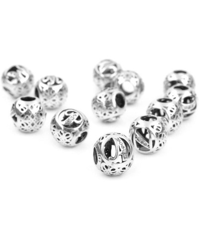 925 Sterling Silver Letter Charms for Pandora Bracelets Alphabet Initial Beads Jewelry Gift for Women Letter O-Offers support...