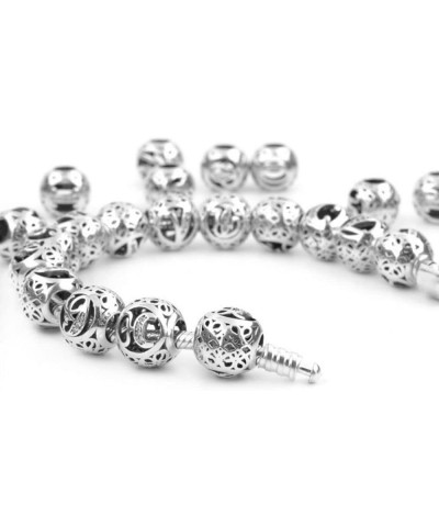 925 Sterling Silver Letter Charms for Pandora Bracelets Alphabet Initial Beads Jewelry Gift for Women Letter O-Offers support...