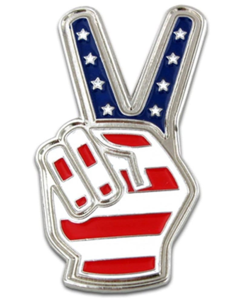 American Flag Lapel Pin 10 Pack Fingers Peace Sign $19.68 Brooches & Pins