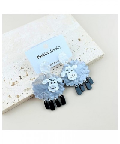 Sheep Earrings for Women Colorful Sheep Drop Earrings Funny Acrylic Animal Earrings Sheep Dangle Earrings Gifts for Girls Chr...