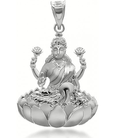 .925 Sterling Silver Hindu Goddess Lakshmi (Luxmi) Pendant Necklace with Rolo Chain and Pendant only Pendant + 18" Chain $17....