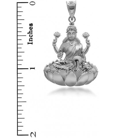 .925 Sterling Silver Hindu Goddess Lakshmi (Luxmi) Pendant Necklace with Rolo Chain and Pendant only Pendant + 18" Chain $17....