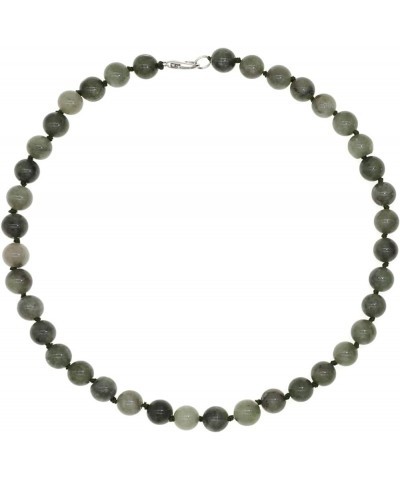 Semi Precious Natural Stone Beaded Choker Necklace for Women Amazonite Turquoise Gemstone Pearl Strand Necklace Grey $8.09 Ne...