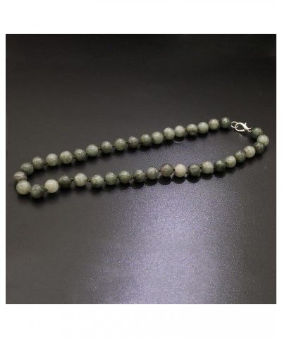 Semi Precious Natural Stone Beaded Choker Necklace for Women Amazonite Turquoise Gemstone Pearl Strand Necklace Grey $8.09 Ne...