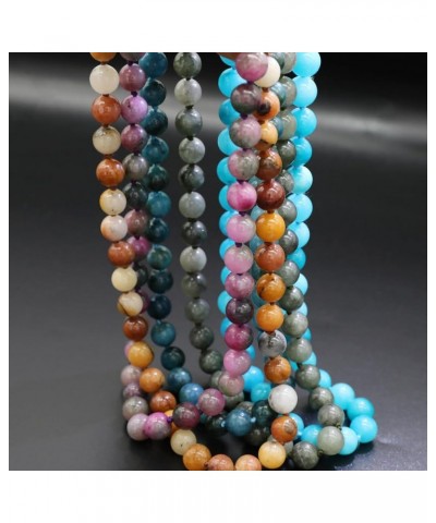 Semi Precious Natural Stone Beaded Choker Necklace for Women Amazonite Turquoise Gemstone Pearl Strand Necklace Grey $8.09 Ne...