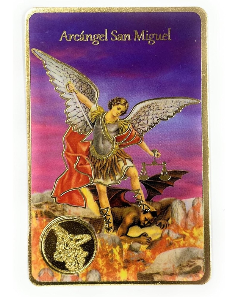 Arcangel San Miguel | Oracion a San Miguel Arcangel | Prayer Card For The Prayer to Saint Michael the Archangel in Spanish $8...