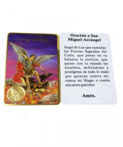 Arcangel San Miguel | Oracion a San Miguel Arcangel | Prayer Card For The Prayer to Saint Michael the Archangel in Spanish $8...