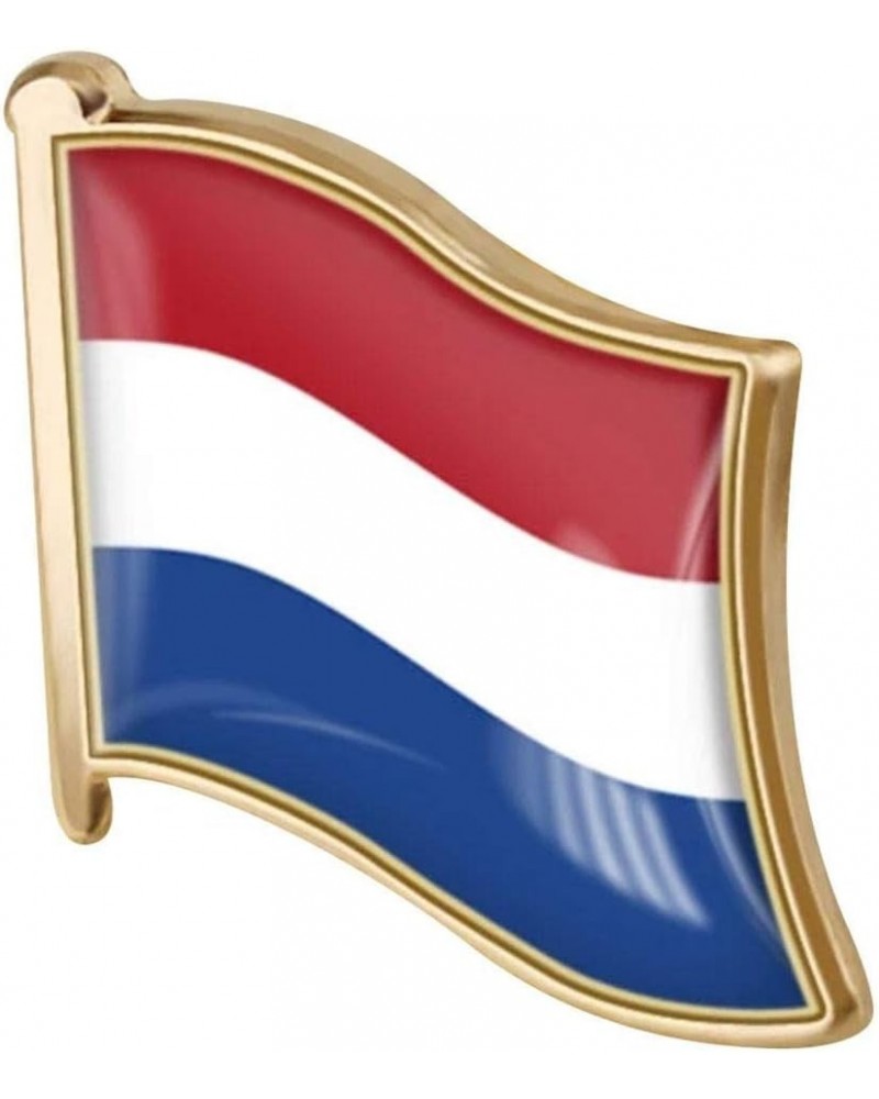 1pc Flag Brooch Metal Pin Badge Brooch Netherlands Flags Lapel Pin Badge Hollanders Flag National Emblem Dutch Flag Brooch $6...