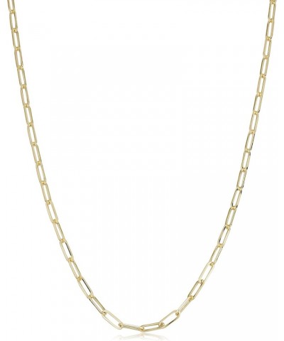 10k Yellow Gold 2.5 mm Paperclip Link Chain Necklace for Women (16, 18, 20, 24, 30 or 36 inch) $57.60 Necklaces