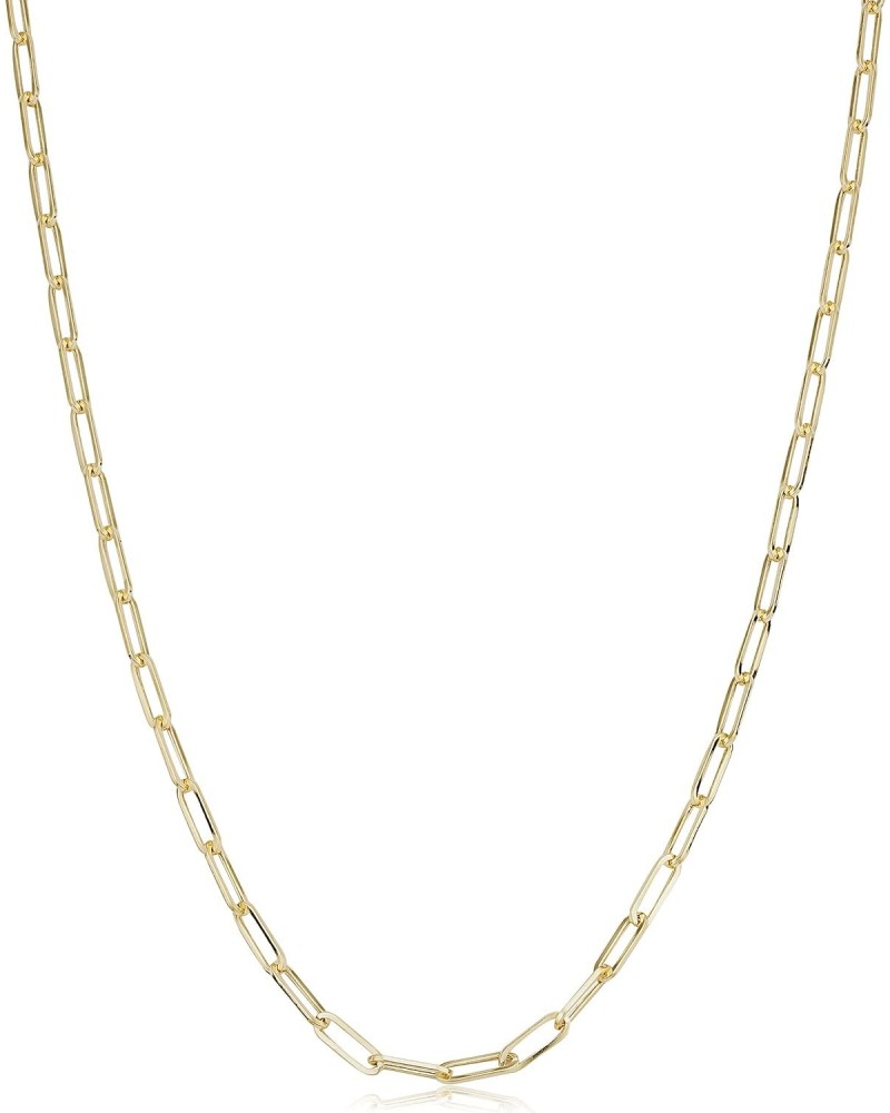 10k Yellow Gold 2.5 mm Paperclip Link Chain Necklace for Women (16, 18, 20, 24, 30 or 36 inch) $57.60 Necklaces