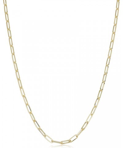 10k Yellow Gold 2.5 mm Paperclip Link Chain Necklace for Women (16, 18, 20, 24, 30 or 36 inch) $57.60 Necklaces