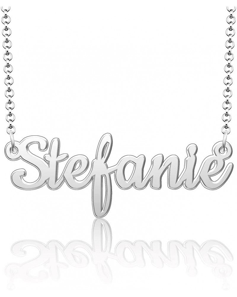 Custom Name Necklace Personalized 18K Gold Plated Nameplate Initial Necklaces Gift for Women Stefanie $15.90 Necklaces