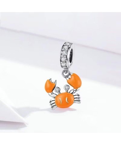 Rich Marine Life Charm 925 Sterling Silver Turtle Crab Fish Animal Bead Charms Best Jewelry Gift for Marine Animal Lover Crab...